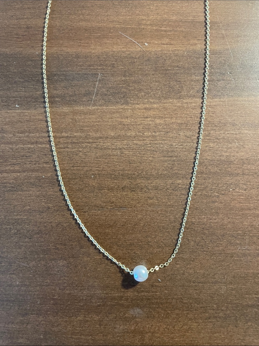 Gold-Tone Pearl Pendant Necklace